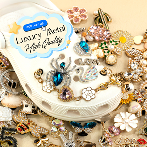 Fabriek Op Maat Gemaakte Aardbeien Metalen Schoenstrik Decoraties Groothandel Merk Bling Luxe Roze Metalen Designer Klomp Schoen Bedels - Product Image 1