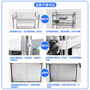 Boan Stainless Steel Medical <b>Tool</b> Cart 3 Tier With Drawer And Bowl Salon <b>Trolley</b> - Product Image 5
