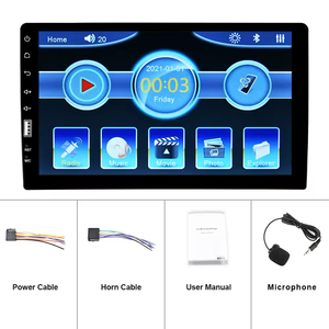 วิทยุติดรถยนต์ Podofo แบบ Single Din ขนาด 9 นิ้ว เครื่องเล่น MP5 พร้อมบลูทูธ FM EQ + ไมโครโฟน อุปกรณ์อิเล็กทรอนิกส์ในรถยนต์ วิทยุติดรถยนต์ 1DIN - Product Image 5