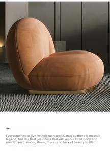 Fauteuil <span class=keywords><strong>convertible</strong></span> moderne en velours pour salon et chambre à coucher avec rembourrage en éponge, idéal pour hôtel, chaise simple - Product Image 6