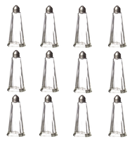 Ensemble de épices et d'assaisonnements vides, 1oz, conteneurs en verre, en forme de tour, poivre sucre, shaker en acier inoxydable, vente en gros