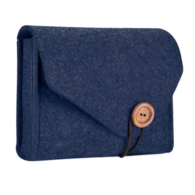 Portable Electronics Protective Case Pouch Felt Storage Bag for Power Adapter Mouse Cellphone Cables-Laptop Bags & Covers