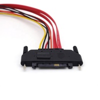 SAS jaket PVC Hard Disk Drive SFF-8482 29Pin kabel ekstensi pria ke Wanita