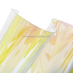 PVC ใส Dichroic <span class=keywords><strong>Iridescent</strong></span> ม้วนฟิล์มสำหรับกระเป๋าเครื่องสำอาง - Product Image 6