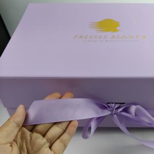 Caja de Regalo de Lujo Totalmente Personalizada con Cierre Magnético de Cinta para Pequeños Negocios de Pelucas, MOQ Bajo de 100 y Stock Disponible para Entrega Rápida - Product Image 3