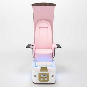 เก้าอี้นวดเท้าสปาไฟฟ้าสุดหรูทันสมัยสำหรับทำเล็บมือและเล็บเท้า สีชมพู แบบไม่ใช้ระบบประปา พร้อมปั๊มเจ็ท - Product Image 2