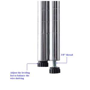 Estante de almacenamiento de metal comercial 42 "L X 14" W X 72 "H Estantería de alambre aprobada por NSF de 5 capas de la fábrica de China - Product Image 5