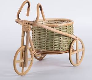 Cesta <span class=keywords><strong>de</strong></span> Mimbre para Bicicleta, Atractiva, para Frutas, Almacenamiento <span class=keywords><strong>de</strong></span> Alimentos y Decoración <span class=keywords><strong>de</strong></span> Cocina, Maceta para Jardinería - Product Image 6