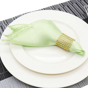 Serviettes en tissu de satin de coton faites à la main Style uni classique Touche personnelle unique Mariages Fêtes Avion Utilisation Restaurant - Product Image 2