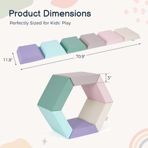 Blocs de mousse surdimensionnés, ensemble de jouets en éponge douce pour enfants, équipement d'entraînement sensoriel, équipement de ramper et de glisser, 4-6 ans - Product Image 2