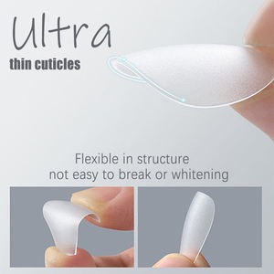 Gel consejos uñas 500 unids/caja francés acrílico redondo de Oval aguja <span class=keywords><strong>Glamour</strong></span> pegamento X Gel Kit de recarga de la cubierta completa de uñas - Product Image 3