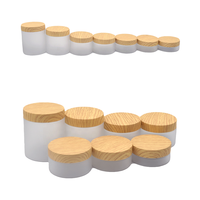 Flacon cosmétique rond en PET exquis avec impression de logo givré pour crème pour les yeux, crème pour le visage, mascara, emballage de soins de la peau