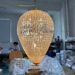 Lustre sputnik de cristal de luz pendente, moderno, de luxo, em formato de cone dubai, pingente de luz para decoração de casa