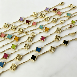Pulseras de Acero Inoxidable con Dijes para Mujer, Variedad de Dijes de Ojo Turco y Cristal, Componentes de Joyería de Moda - Product Image 3