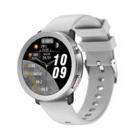 Montre connectée ronde pour femmes et hommes, étanche, haute brillance, avec assistant vocal IA, suivi d'activité et fonctionnalité ECG