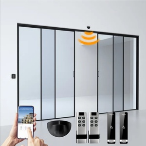 Ứng <span class=keywords><strong>d</strong></span>ụng thông minh im lặng kính điện trượt tự động mở cửa ẩn từ bay lên tự động cửa trượt hệ thống điều hành - Product Image 1