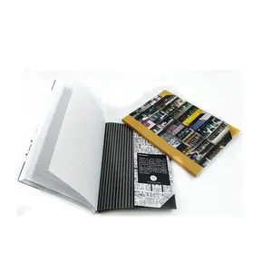 Baixo MOQ barato costume impresso capa mole A5 notebook com linha preta