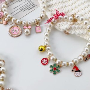 SSeeSY OEM ODM Vente en gros Colliers de luxe en perles, accessoires mignons de petite et moyenne taille, bijoux pour animaux de compagnie, pendentifs, colliers pour chats et chiens - Product Image 1