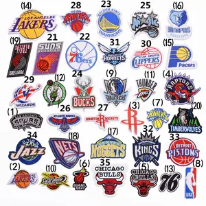 Basketball Team Embroiderod Patch Embroidery Sticker For Hat Bag Shoe Tags Clothing Label Garment Accessories