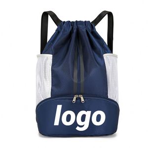 Premium Wet Dry Separated Drawstring <b>Backpack</b> with Custom Logo for Fitness Enthusiasts - Product Image 1