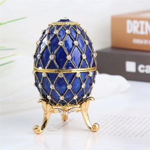 Huevo Fabergé al por Mayor, <span class=keywords><strong>Serie</strong></span> de Lujo, Joyero de Esmalte Pintado a Mano, Regalo Único para Pascua, Decoración del Hogar - Product Image 4