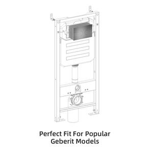 Placa <span class=keywords><strong>de</strong></span> Descarga para Inodoro Kidoir Gris Pistola con Botones Dobles, Diseño Moderno Ecológico, <span class=keywords><strong>Cisterna</strong></span> Oculta Cuadrada para Baño - Product Image 2