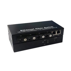 Convertidor de Medios de Fibra Óptica Gigabit Ethernet de Venta Caliente de Fábrica, Switch de 20KM 4SC + 2 RJ45, Convertidor de Medios de Red de Fibra Óptica - Product Image 1