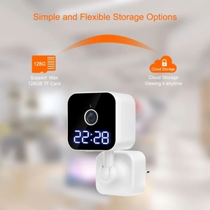 V380 Pro Indoor CCTV <strong>Camera</strong> <strong>Clock</strong> Style Small Size Cute Baby Monitor Wireless Wifi security IP <strong>Camera</strong> with Plug Motion Detection - Product Image 4