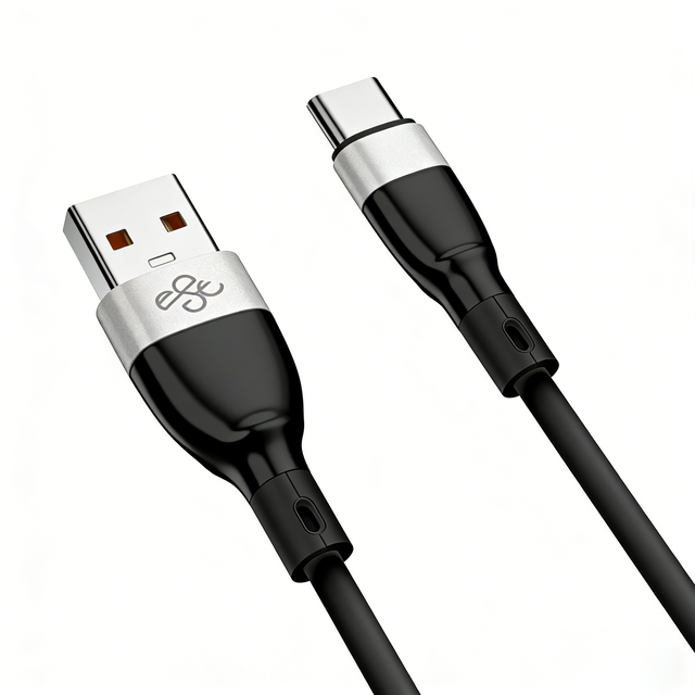 Customized USB-A to Type-C Cable Soft Silicone Data Transfer Fast Charging Camera & Mobile Phone Charging USB Cable