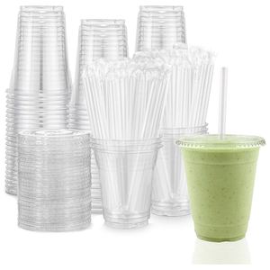 OEM Custom Logo 100% Bio Compostable PLA Transparent 90mm Recyclable Disposable <b>Cup</b> for Smoothie Beer Wine Beverage Ice Cold - Product Image 1