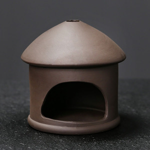 Soporte para quemador de salvia peruana, de cerámica de arcilla púrpura, para aromaterapia, artesanal - Product Image 5