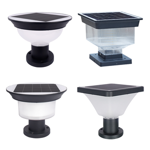 Outdoor Waterproof LED Solar Powered Aluminum Lawn Bollard Gate <b>Post</b> Pathway Lamp Garden Decorative Solar Pillar <b>Light</b> NJ-SG9 NJ - Product Image 3