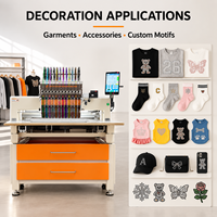 Machine à broder à 12 couleurs avec paillettes thermocollantes pour la création de motifs brillants
