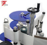 Machines d'étiquetage semi-automatiques pour bouteilles rondes en verre ou en plastique, équipement d'étiquetage manuel, machine à étiquettes adhésives pour bouteilles.