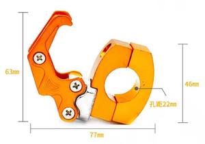 Gancho de bicicleta <span class=keywords><strong>para</strong></span> motocicleta, colgador de bolsa de equipaje, casco, gancho de garra de águila, fácil de instalar, bolsa de almacenamiento, soporte de aleación de aluminio - Product Image 6