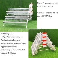 Cage à poulets en batterie à prix d'usine pour l'élevage avicole à faible coût, type ponte, haute qualité, économie de main-d'œuvre, durable, Zambie