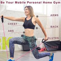 Fasce di Resistenza per Allenamento Fitness con Diverse Intensità, Tubi Elastici per Esercizi e Tonificazione con Impugnature in Schiuma