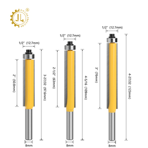 <span class=keywords><strong>Fraise</strong></span> <span class=keywords><strong>de</strong></span> toupie affleurante à tige <span class=keywords><strong>de</strong></span> 8mm avec roulement et garniture affleurante personnalisable OEM - Product Image 5