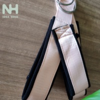 Tali Pilates Double Loop Kain Ringan dengan D-Ring dan Logo