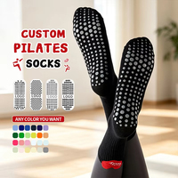 Chaussettes de sport antidérapantes personnalisées en gros pour filles, mi-mollet, professionnelles pour le Pilates, avec grip