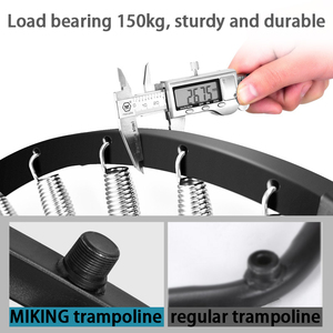 Vente chaude ronde intérieure adulte et enfants Fitness <span class=keywords><strong>Trampoline</strong></span> avec accoudoir réglable avec ressorts de haute qualité pour un usage domestique - Product Image 3