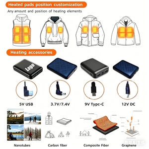 Giacca <span class=keywords><strong>da</strong></span> Caccia Impermeabile di Alta Qualità, Giacca Termica Ricaricabile Elegante per Donne, Fornitore di Giacche Riscaldate Invernali - Product Image 4