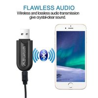 Dongle USB Bluetooth 5.0, récepteur audio sans fil Aux Tooya sans câble, transmission bidirectionnelle complète pour haut-parleur de voiture
