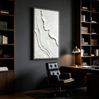 Peinture à l'huile abstraite moderne 100% peinte à la main, texture 3D épaisse, art mural minimaliste sur toile pour la décoration du salon