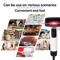 Escáner de Código de Barras Bluetooth JR 825, Lector de Códigos QR 2D, Pistola de Escaneo Inalámbrica Portátil con Base de Carga