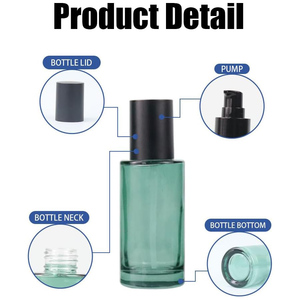Luxury Custom Cosmetics Packaging Set Empty Skincare Pump Face Toner Lotion Serum Eye Drop Glass Bottle 50g Cream Jar Custom - Product Image 3