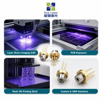 SHARP Dioda Laser Violet 405nm 1W yang Dapat Disesuaikan untuk Pengerasan Lem UV GH04V01A2GC (1000mW) TO-18 5.6mm Tutup Jendela Bebas Timbal untuk Penggunaan Medis
