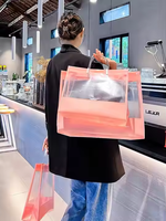 Sacs à fond carré en PVC écologiques, refermables et réutilisables, avec logo personnalisé imprimé, résistants à l'humidité, pour vêtements, chaussures et chaussettes