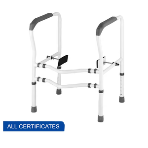 قضبان أمان للمرحاض قابلة للتعديل للمسنين، من الفئة الثانية، يدوية التركيب بدون ثقب، معتمدة من CE، ضمان لمدة عام، أجهزة طبية منزلية - Product Image 6