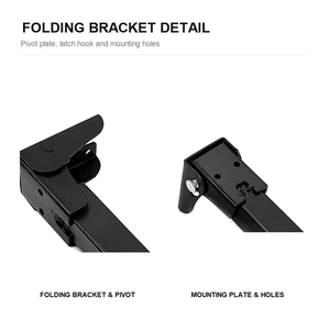 Black <b>Metal</b> Folding <b>Table</b> <b>Legs</b> Heavy Duty Furniture <b>Legs</b> <b>Table</b> Base for Coffee <b>Table</b> Sofa <b>Legs</b> Camping Living Room - Product Image 2